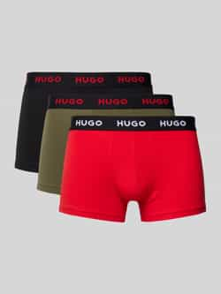 HUGO Boxershort met elastische band met logo in een set van 3 stuks