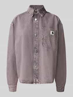 Carhartt Work In Progress Relaxed fit jeansoverhemd met borstzak model 'Georgia'