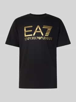EA7 Emporio Armani T-shirt met logo en ronde hals