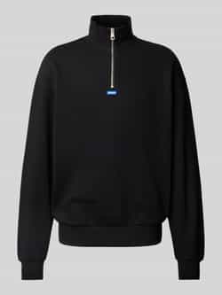 Hugo Blue Sweatshirt met schipperskraag model 'Neeler'