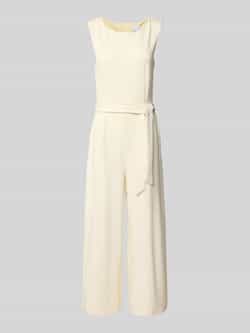 Jake*s Collection Jumpsuit met strikceintuur en ronde hals