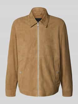 Marc O'Polo Regular fit leren jack van puur geitenleer