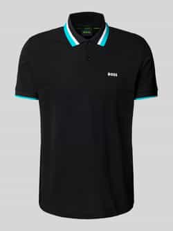 BOSS Green Regular fit poloshirt met labelprint model 'Paddy'