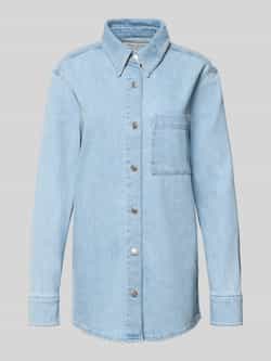 Marc O'Polo Regular fit jeansblouse van katoenmix