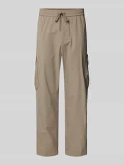BOSS Green Tapered fit cargobroek met tunnelkoord model 'Urbanex'