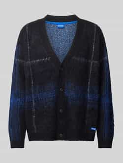 Hugo Blue Gebreid jack met labeldetail model 'Soena'