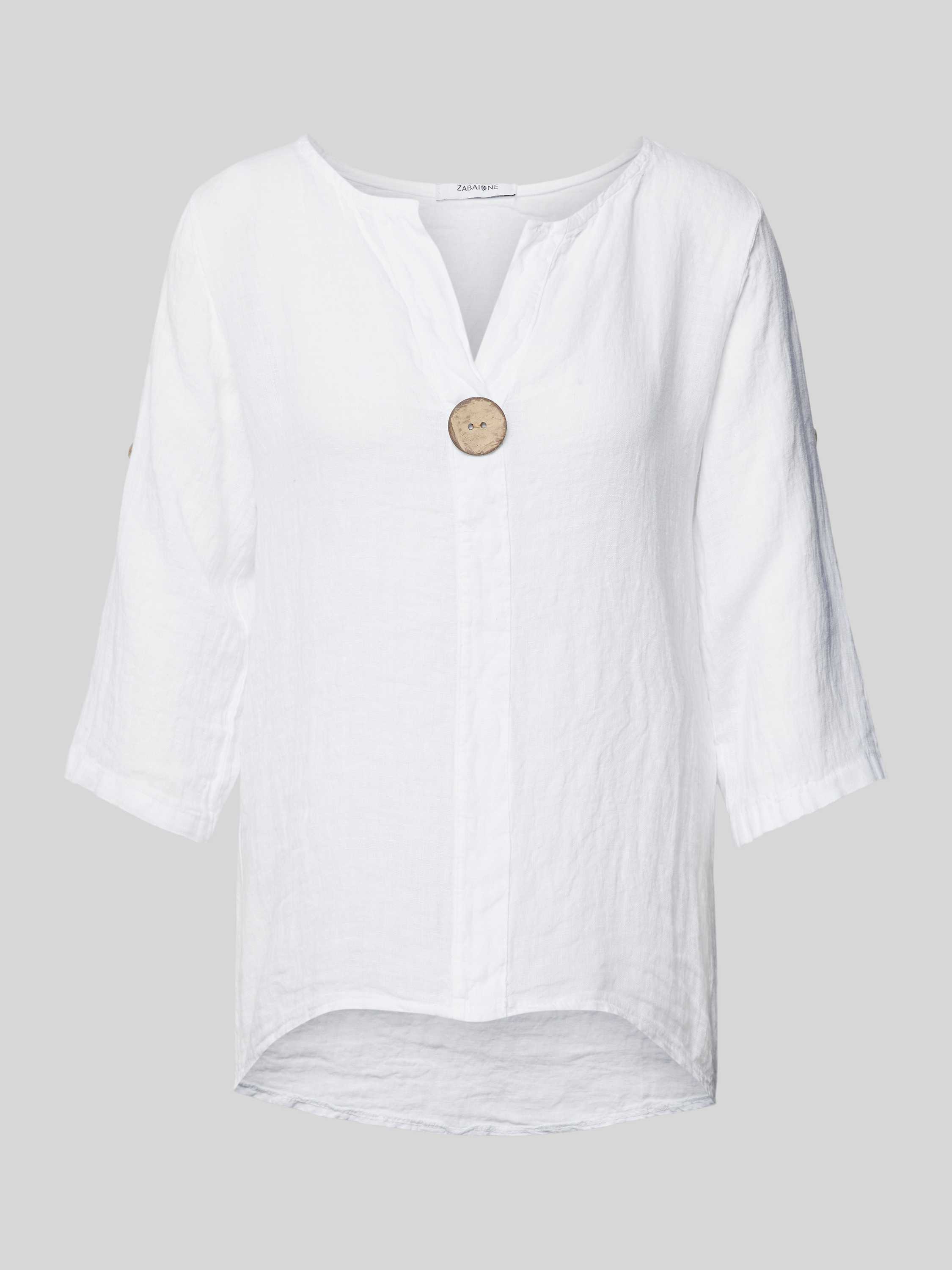 Linnen blouse in kreuklook, model 'Ab44ril'-ZABAIONE 1