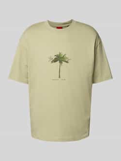 HUGO T-shirt met labelprint model 'Duwom'