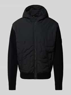 Hugo Boss Stijlvolle Hoodie met Contrasterende Accenten Black Heren