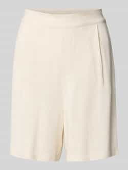 Jake*s Casual Korte broek van een mix van viscose en linnen met elastische band