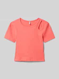 Only Slim fit T-shirt van katoenmix model 'NESSA LIFE'