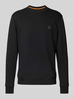 Boss Orange Katoenen Sweatshirt Upgrade Moderne Stijl Black Heren