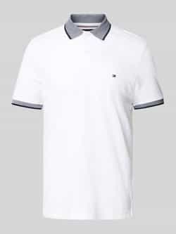 Tommy Hilfiger Regular fit poloshirt van een mix van katoen en linnen