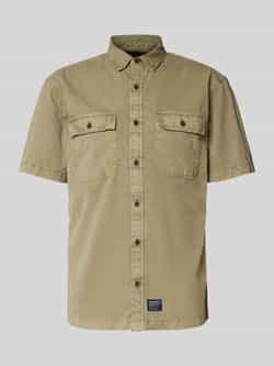 Superdry Regular fit vrijetijdsoverhemd met 1 2-mouwen model 'Military'