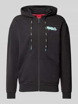 HUGO Sweatjack met labelprint