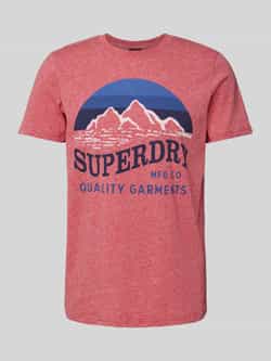 Superdry T-shirt met motief- en labelprint model 'Great Outdoors'