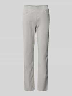Raphaela By Brax Slim fit broek van fijne corduroy met elastische band