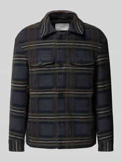 Selected Homme Regular fit wollen jack met platte kraag model 'MITCH'