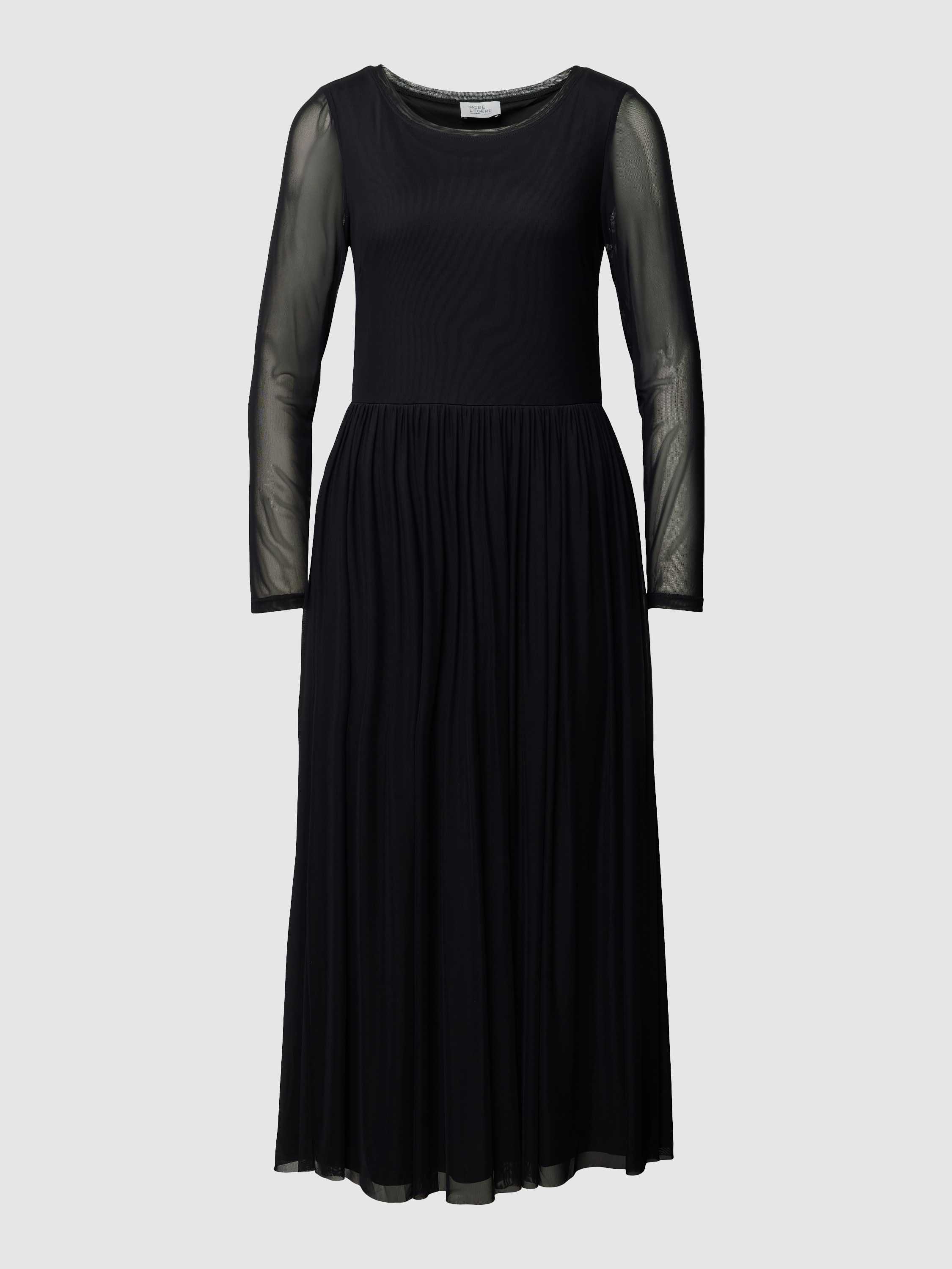 ROBE LÉGÈRE Midi-jurk met semi-transparante mouwen