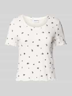 Jake*s Casual Pyjamabovendeel met ronde hals en golvende zoom