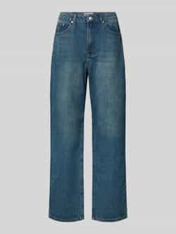 Review Jeans met wijde pijpen in used-look