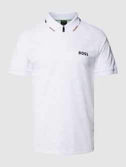 BOSS Green Poloshirt met labeldetail model 'Philix'