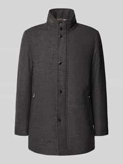 Boss Regular fit wollen lange jas met opbergbare capuchon model 'CAMRON'