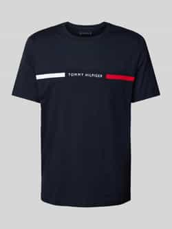 Tommy Hilfiger Regular fit T-shirt met labelstitching
