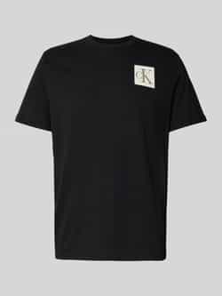 Calvin Klein Jeans Regular fit T-shirt van puur katoen met logoprint