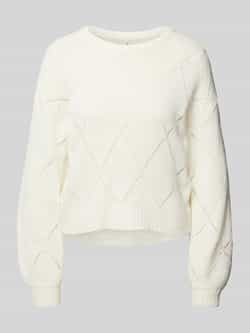Only Comfort fit gebreide pullover met broderie anglaise model 'GEENAS'