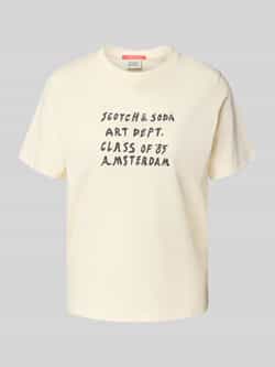 Scotch & Soda Regular fit T-shirt van puur biologisch katoen met logoprint