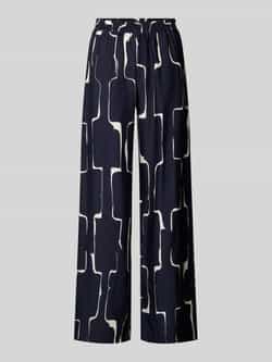 Milano italy Wide fit stoffen broek met elastische band