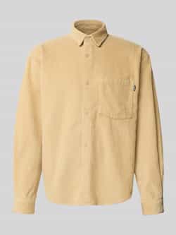 REVIEW Regular fit corduroy overhemd met labeldetail
