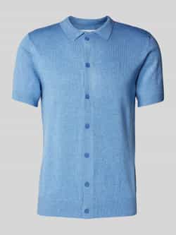 Lindbergh Slim fit vrijetijdsoverhemd met logostitching model 'Ecovero'