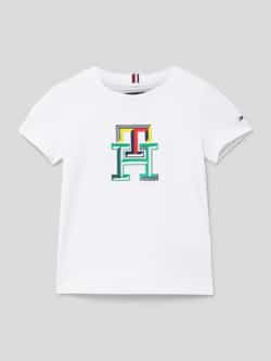 Tommy Hilfiger Teens Regular fit T-shirt met meerkleurige logostitching