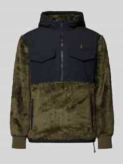 Polo Ralph Lauren Fleecepullover met capuchon en borstzakken model 'CURLY'