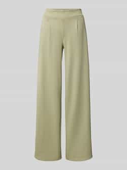 Ichi Wide leg stoffen broek met bandplooien model 'KATE Long'