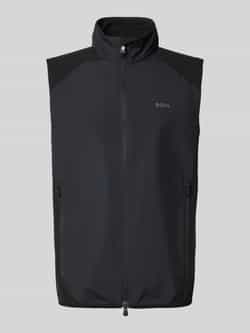 BOSS Green Gilet met labelprint model 'Putt'