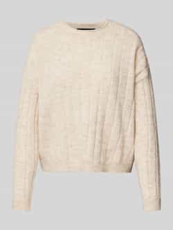 Vero Moda Regular fit gebreide pullover met wol en rolzoom model 'WILLA'
