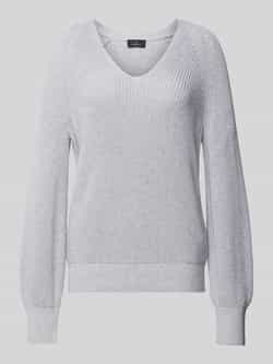 Monari Gebreide pullover met V-hals