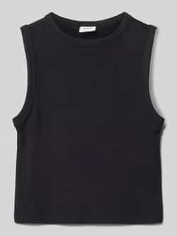 S.Oliver RED LABEL Regular fit tanktop van katoeviscosemix in riblook