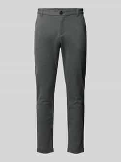 lindbergh Slim fit stoffen broek met verkort model