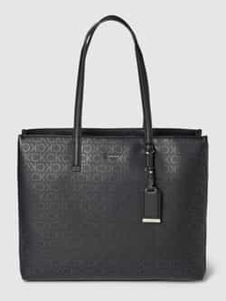 Calvin Klein Zwarte schoudertas met contrastdetails Black Dames