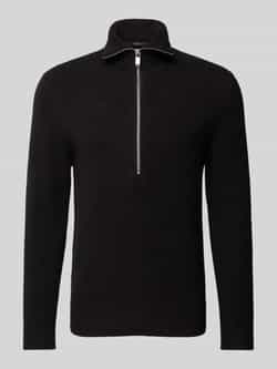 Drykorn Gebreide pullover met korte ritssluiting model 'MANUELO'
