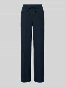 Opus Straight leg stoffen broek met vaste persplooien model 'Melane'