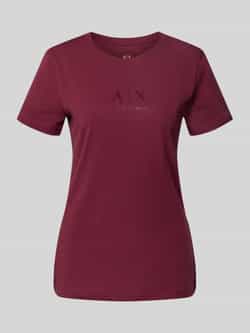 Armani Exchange Regular fit T-shirt van puur katoen met logoprint