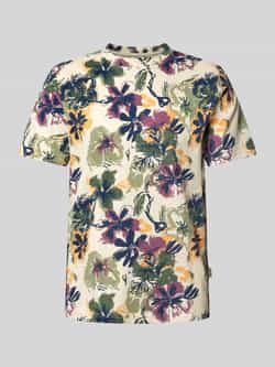 Blend T-shirt met geribde ronde hals model 'JEMO'
