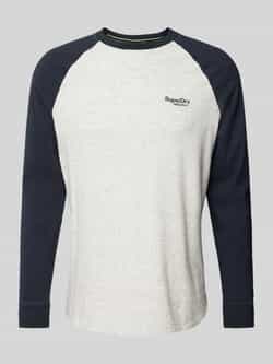 Superdry Shirt met lange mouwen en labelstitching