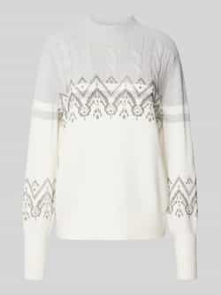 Monari Gebreide pullover met ribboorden