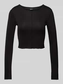Gina Tricot Kort shirt met lange mouwen en ronde hals